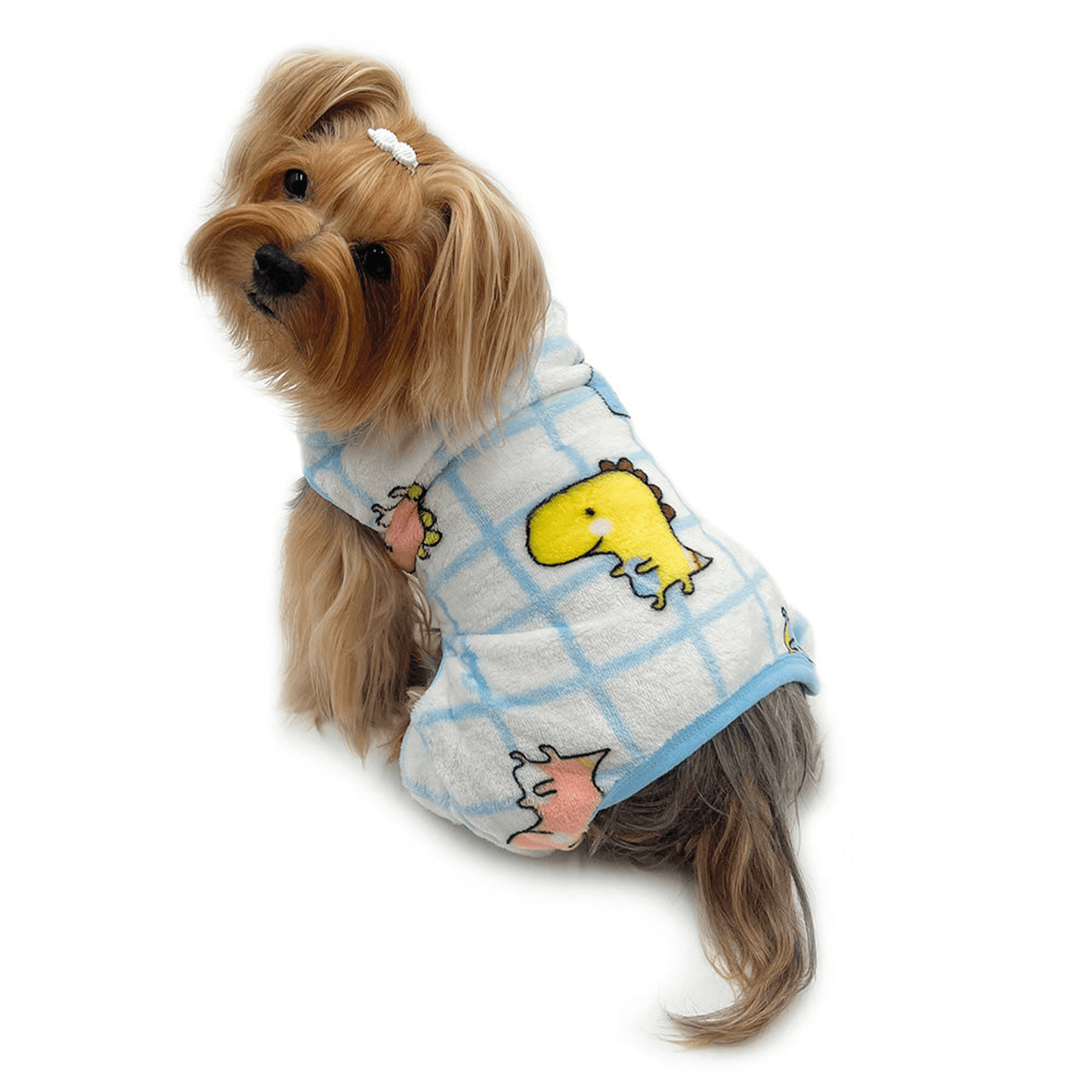 Ultra Plush Dinosaur Print Sleeveless Pajamas for Pets-1