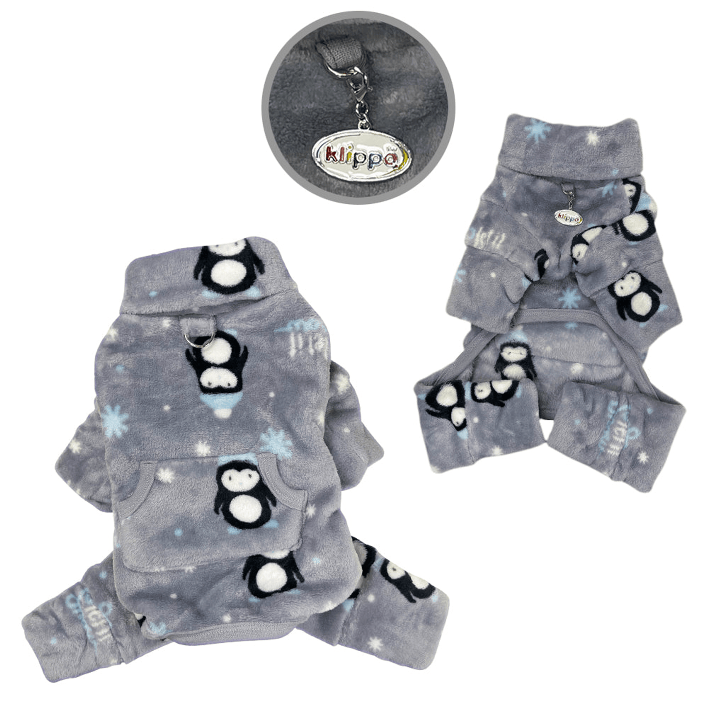 Ultra Thick Plush Penguin Turtleneck Pajamas for Dogs-3