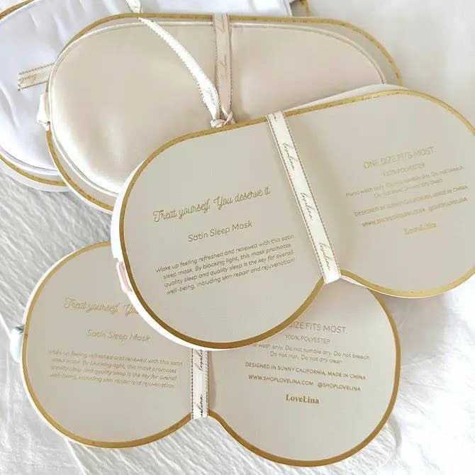 Silky Satin Sleep Eye Masks with Ribbon - GRACIA