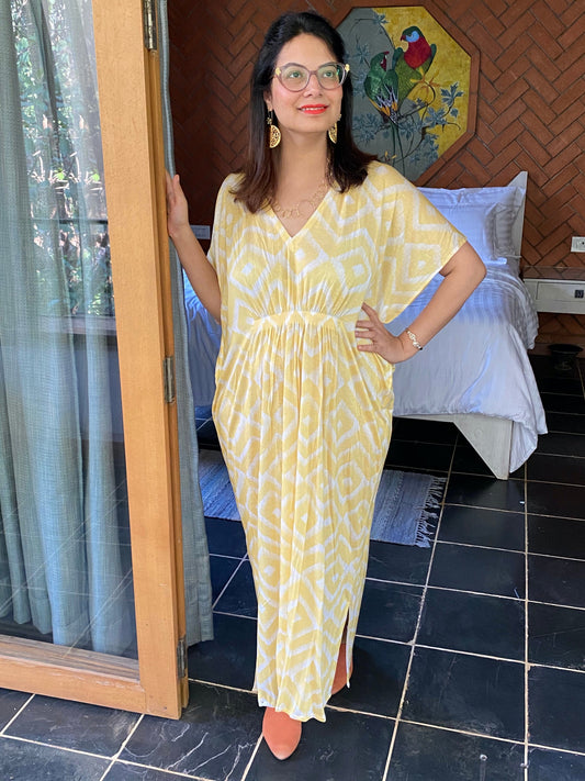 Rthym and Melody "Stunningly Simple" Style Caftan | Soft Jersey Knit Organic Cotton | Perfect Loungewear House Dress-0