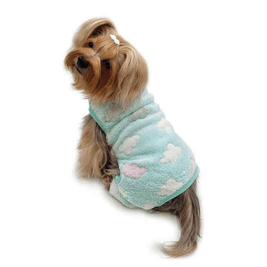 Ultra Plush Cloud Print Sleeveless Pajamas-0