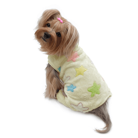 Ultra Plush Colourful Stars Sleeveless Pajamas for Pets-0