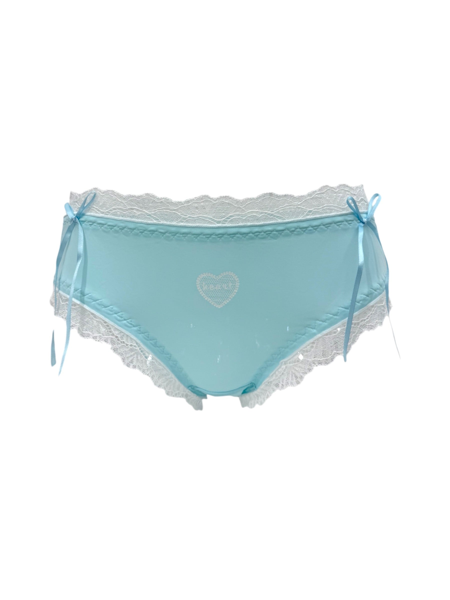 Blue & White Lace Trim Panty-0