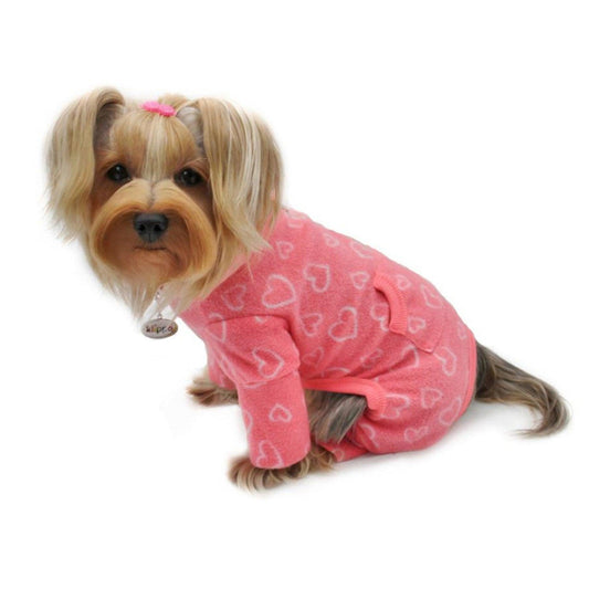 Blush of Love Fleece Turtleneck Pajamas for Dogs-0